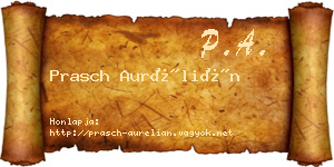 Prasch Aurélián névjegykártya
